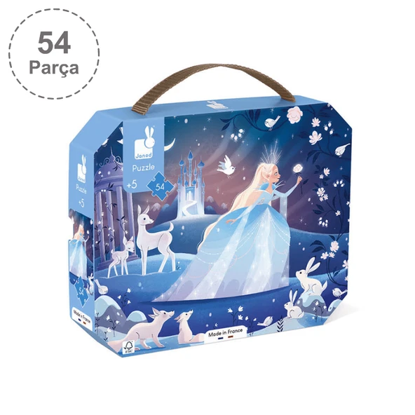 Janod 54 Parça Çantalı Puzzle - Karlar Kraliçesi ürün görseli 1
