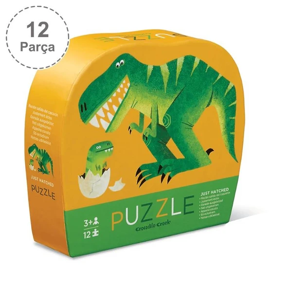 Crocodile Creek  Mini Puzzle - 12  Parça - Dinozor Ve Yavrusu ürün görseli 1
