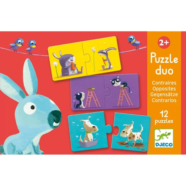 Djeco İkili Puzzle - Duo Opposites - Resim 5