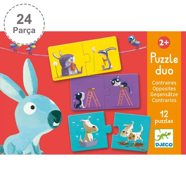 Djeco İkili Puzzle - Duo Opposites - Resim 4