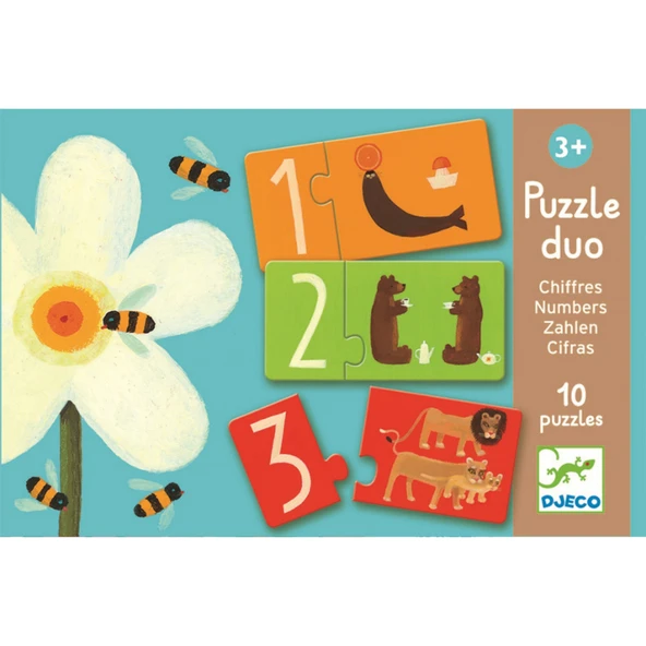 Djeco İkili Puzzle - Duo Numbers - Resim 6
