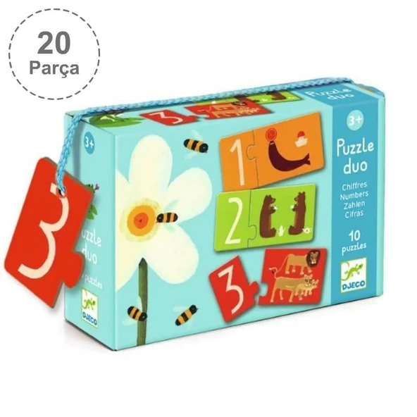 Djeco İkili Puzzle - Duo Numbers ürün görseli 1