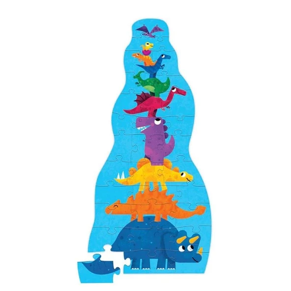 Crocodile Creek Dev Kule Puzzle - 30 Parça - Dinozor - Resim 8