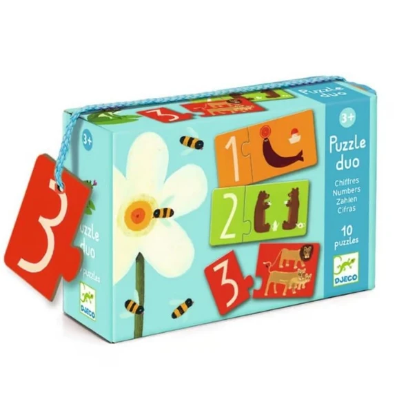 Djeco İkili Puzzle - Duo Numbers - Resim 2