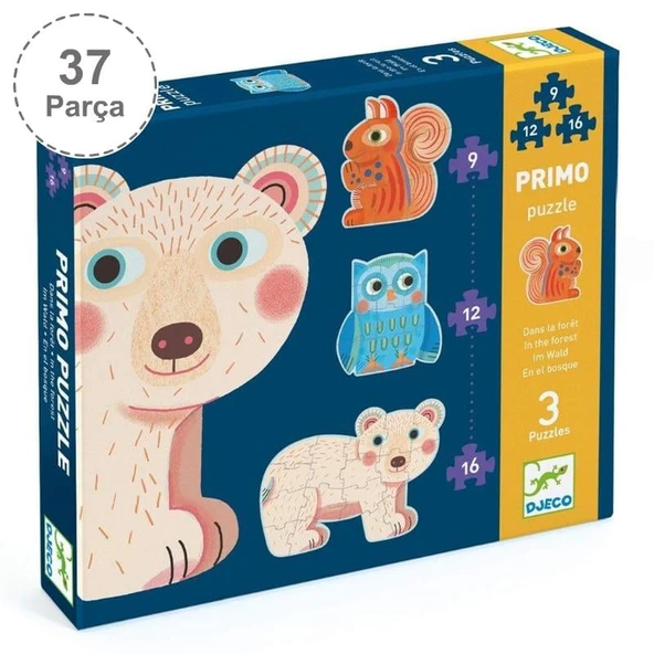 Djeco İlerleyen Puzzle - In The Forest - 9, 12, 16 Pcs ürün görseli 1