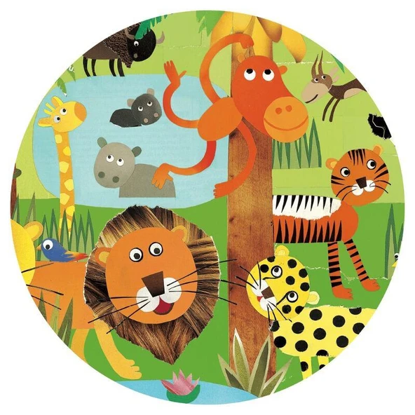 Djeco Klasik Puzzle 35 Parça - Jungle - Resim 4