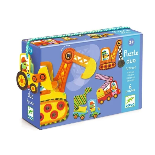 Djeco İkili Puzzle - Vehicles - Resim 2