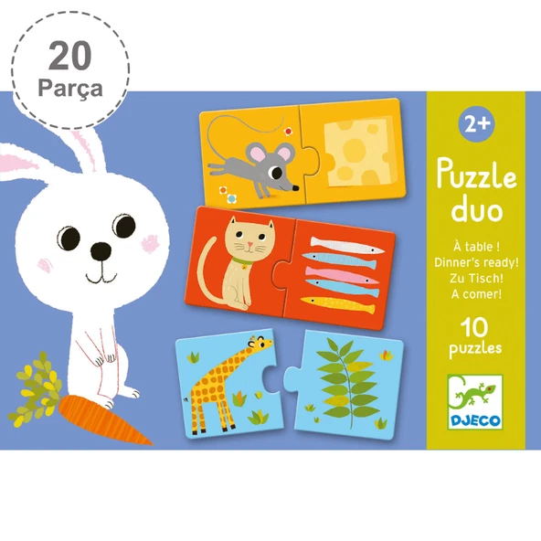 Djeco İkili Puzzle - Duo Dinner - Resim 5
