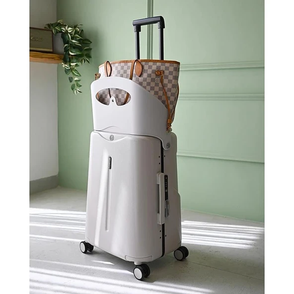 MiaMily Carry On Kabin Boy Valiz - Mist Grey - Resim 5