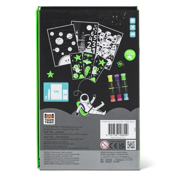 Tiger Tribe Neon Boyama Seti - Outer Space - Resim 8