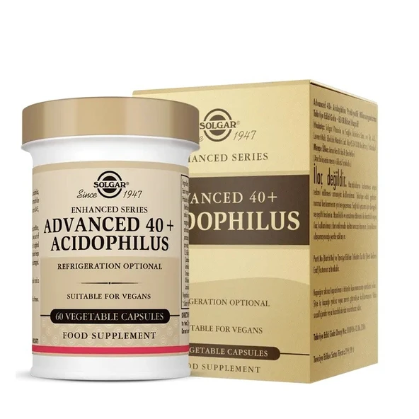 Solgar Advanced 40+ Acidophilus 60 Kapsül ürün görseli 1