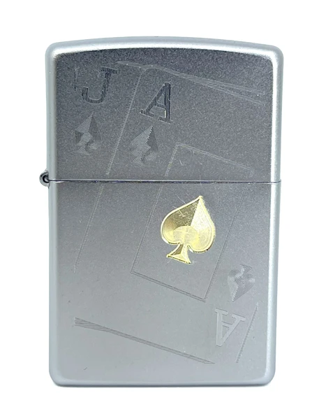 Zippo Spades Black Jack Dizayn Satin Chrome Çakmak ürün görseli 1