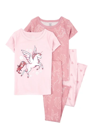 Carter's Kız Çocuk Pijama Set 4'lü Paket 3S382210 ürün görseli 1