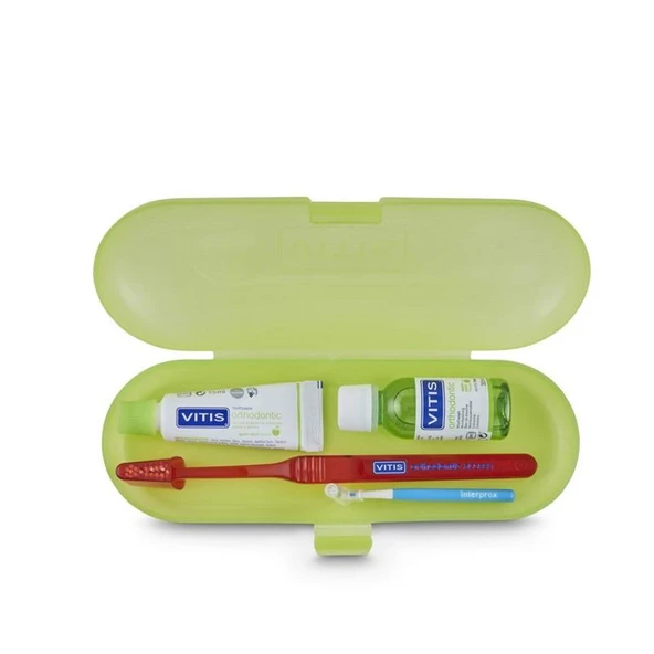 Vitis Kit Ortho Gargara 30ml Macun 15 ml Ortodontik Diş Fırçası ve Interprox Plus Conic Diş Arası Fırçası ürün görseli 1