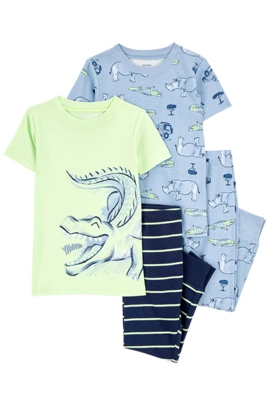 Carter's Küçük Erkek Çocuk Pijama Set 4'lü Paket 2S380510 ürün görseli 1