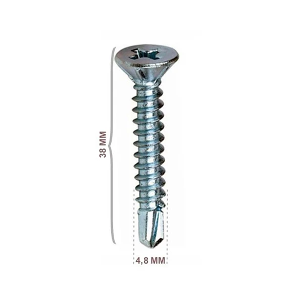 Matkap Uçlu Vida YHB 4.8x38 MM Paket 50 Ad. (+ -) ürün görseli 1