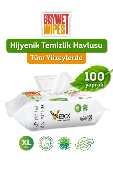 VEBOX YÜZEY TEMİZLİK HAVLUSU 100 AD ürün görseli 1