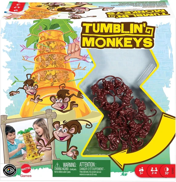 Tumblin Monkeys SOS Ouistiti 30 Maymun Kutu Oyun Aile Beceri ve Masa Oyunu ürün görseli 1