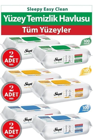 Easy Clean 6 adet Beyaz Sabun & Çamaşır Suyu & Arap Sabunu Katkılı Yüzey Temizlik Havlusu ürün görseli 1