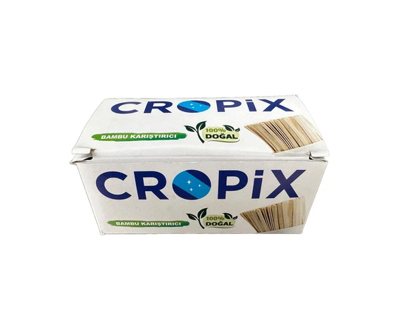 Cropix Tahta Ahşap Bambu Doğal Çay Kahve Karıştırıcı Çubuk Kaşık - 10.5 Cm. - 400 Adetlik Paket ürün görseli 1
