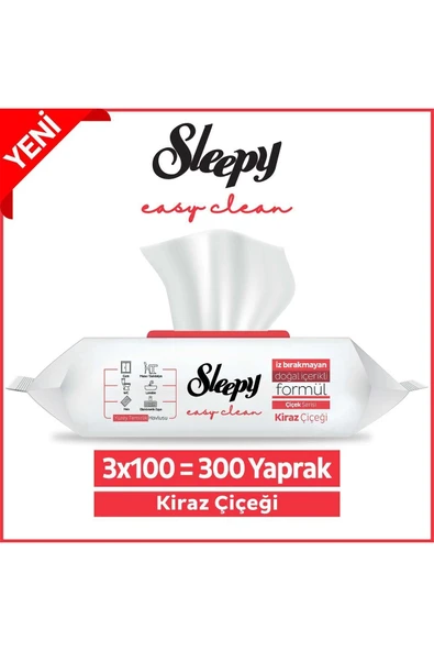Easy Clean Kiraz Çiçeği Yüzey Temizlik Havlusu 3X100 (300 Yaprak) ürün görseli 1