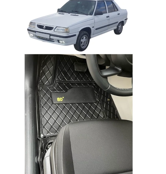 Renault Broadway 1990 Sonrası Araca Özel 8d Tek Katmanlı Havuzlu Paspas Takımı ürün görseli 1