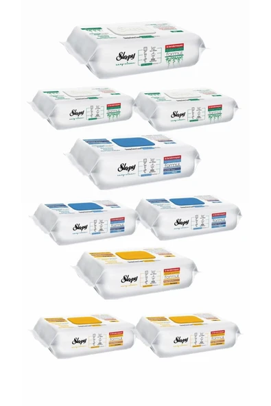 SleepyEasy Clean Beyaz Sabun Katkılı +Çamaşır Suyu Katkılı+Arap Sabunu Katkılı 9X100 (900Yaprak) ürün görseli 1