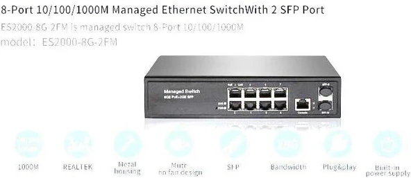 8 Port Full Gıgabıt Managed Swıtch+2sfp Slots - Outlet - Resim 2