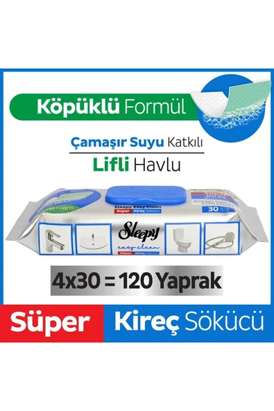 Easy Clean Süper Kireç Sökücü Havlu 4X30 (120 Yaprak) ürün görseli 1