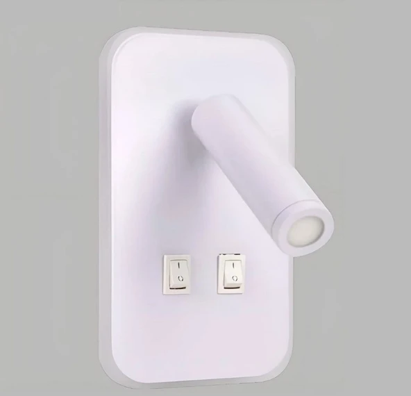Ycl YDA-900B Yatak Başı Led Okuma Apliği Metal Kasa 3+6W ürün görseli 1