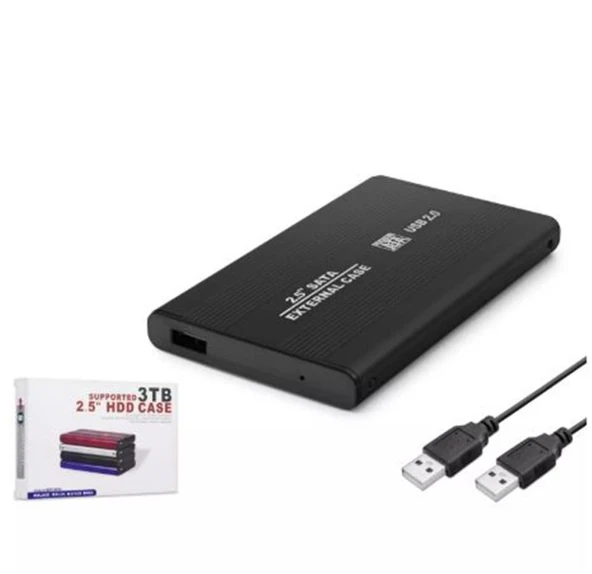 HADRON HDX1758 HDD KUTUSU USB2.0 METAL SATA 2.5" SİYAH ürün görseli 1