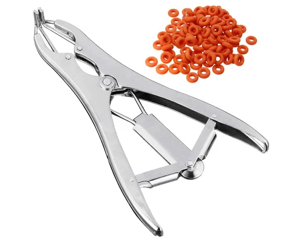 Metal Elastratör Pensi + 100 Adet Lastik ürün görseli 1