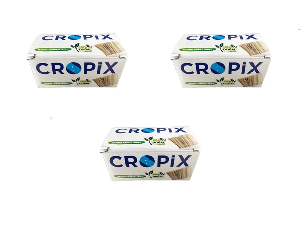 Cropix Tahta Ahşap Bambu Doğal Çay Kahve Karıştırıcı Çubuk Kaşık - 10.5 Cm. - 400 Adetlik 3 Paket ürün görseli 1