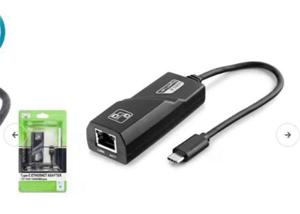 Hadron HDX-5273 Type-C 3.0 Ethernet Çevirici Adaptör 10-100-1000 MBPS ürün görseli 1