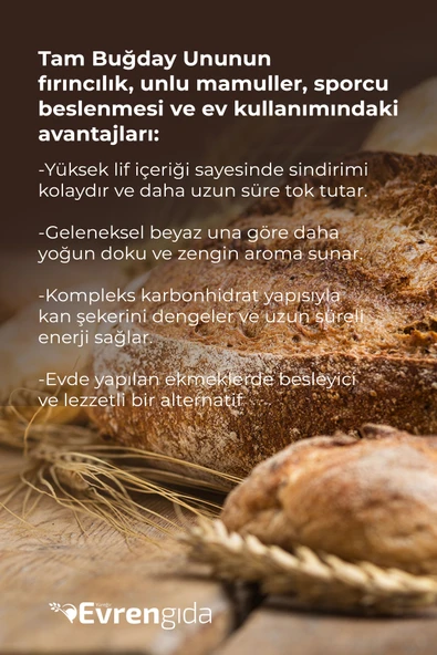 Doğal Tam Buğday Unu 1 Kg - Resim 5