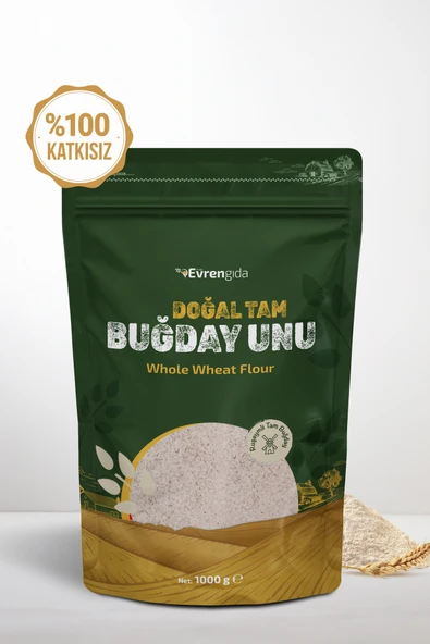Doğal Tam Buğday Unu 1 Kg ürün görseli 1