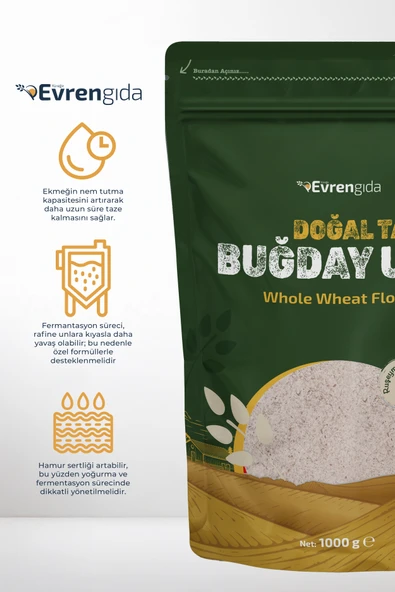 Doğal Tam Buğday Unu 1 Kg - Resim 3