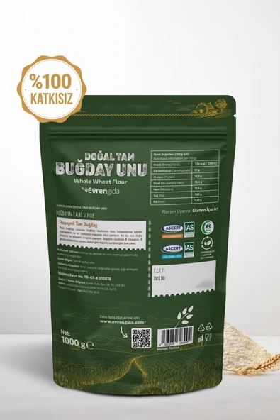 Doğal Tam Buğday Unu 1 Kg - Resim 2