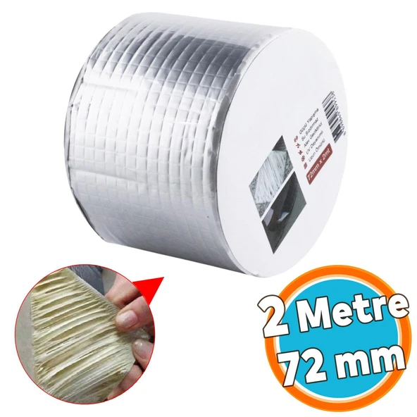 İzolasyon Ses Su Yalıtım Tamir Çamur Bant Çatı Sakız Bandı Gri 72 mm x 2 Metre 1 Adet ürün görseli 1