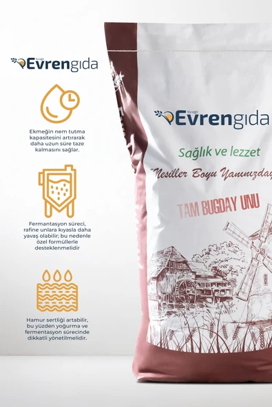 Doğal Tam Buğday Unu 20 Kg - Resim 2