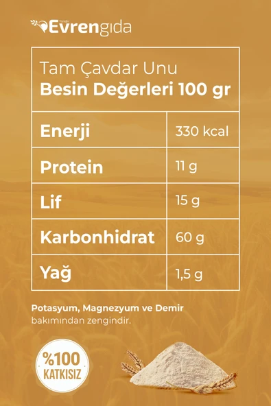 Doğal Çavdar Unu 20 kg - Resim 4