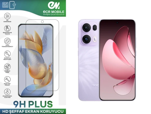 Oppo Reno 13 Pro 5G Ekran Koruyucu 9H Esnek Nano Cam Tam Uyumlu Şeffaf ürün görseli 1