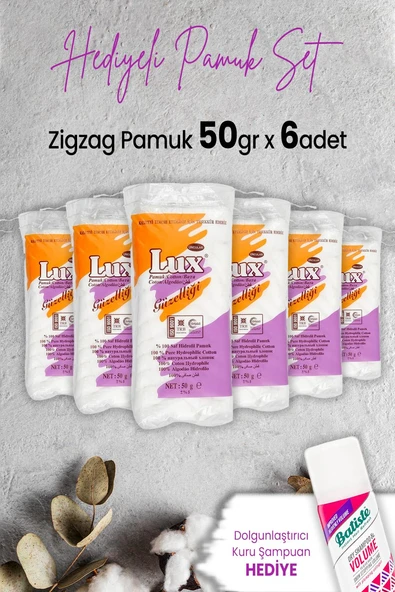 Lux Zigzag Pamuk 50 gr x 6 Adet ve Hediyeli ürün görseli 1