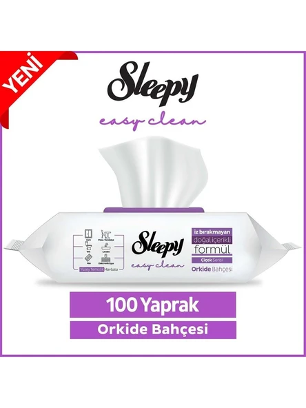 Sleepy Easy Clean Orkide Bahçesi Yüzey Temizlik Havlusu 100' lü ürün görseli 1