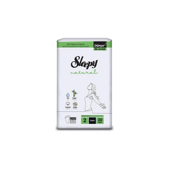 Sleepy Natural Ultra Hassas Hijyenik Ped Uzun 20 Adet sl-duru-000812-35957 ürün görseli 1