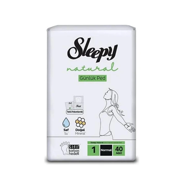 Sleepy Natural Ultra Hassas Günlük Ped Normal 40 Adet ürün görseli 1