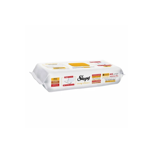 Sleepy Arap Sabunu Katkılı Mopa Uyumlu 4 XLarge Yer Temizlik Havlusu 50 Yaprak ürün görseli 1