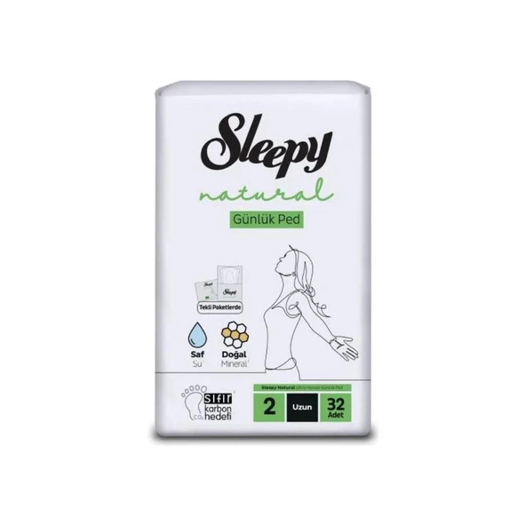 Sleepy Natural Ultra Hassas Günlük Ped Uzun 32 Adet ürün görseli 1