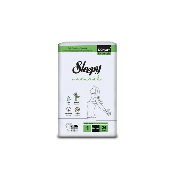 Sleepy Natural Ultra Hassas Hijyenik Ped Normal 24 Adet ürün görseli 1