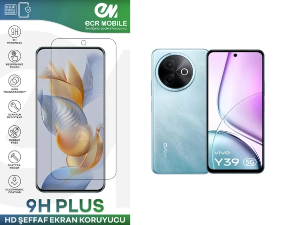 Vivo Y39 Ekran Koruyucu 9H Esnek Nano Cam Tam Uyumlu Şeffaf ürün görseli 1